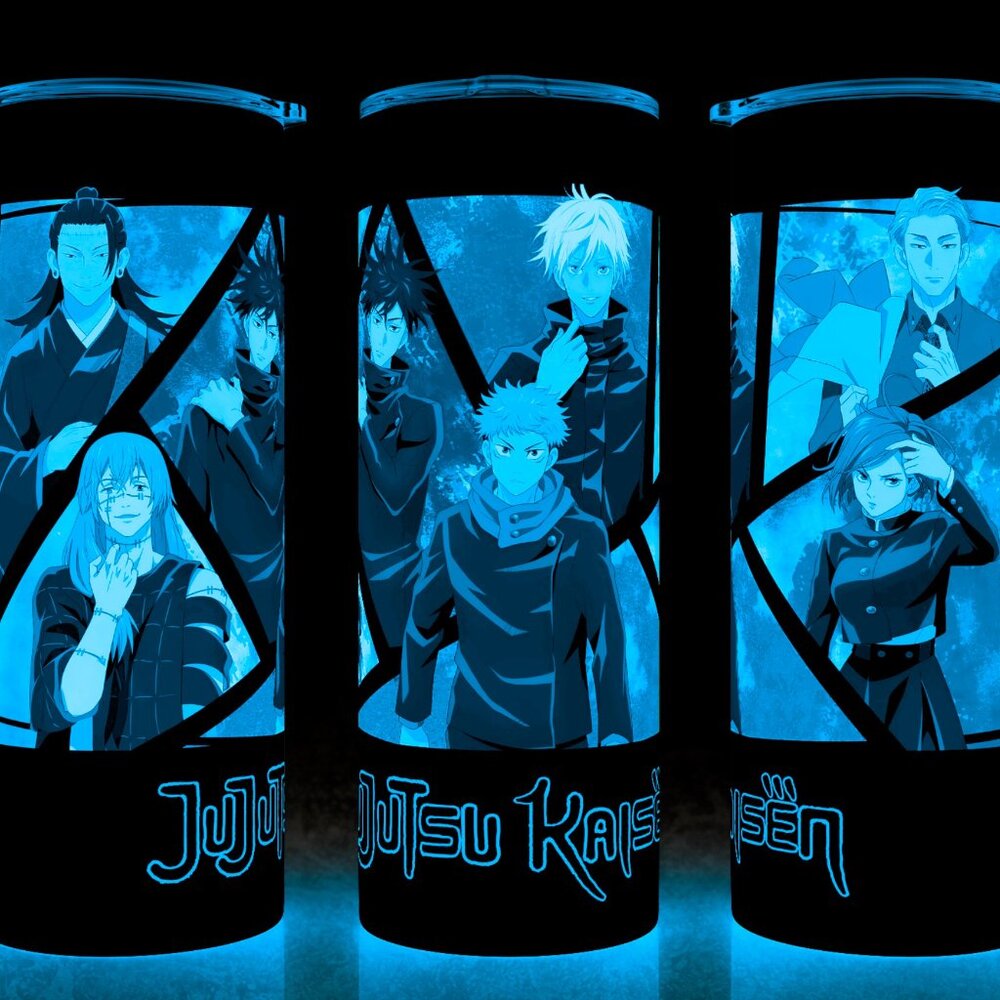 Glow in the Dark Jujutsu Kaisen Anime Manga JJK Action Cup Mug Tumbler
